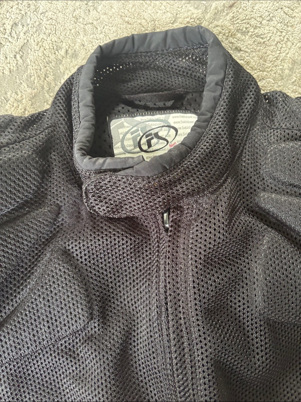 Men's Black and Red Performance Mesh Riding Jacket - Picture 4 of 11